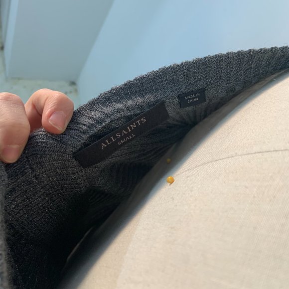 All Saints Never Worn. Grey/Silver Sweater Dress Size Small or 2/4 - Picture 3 of 3